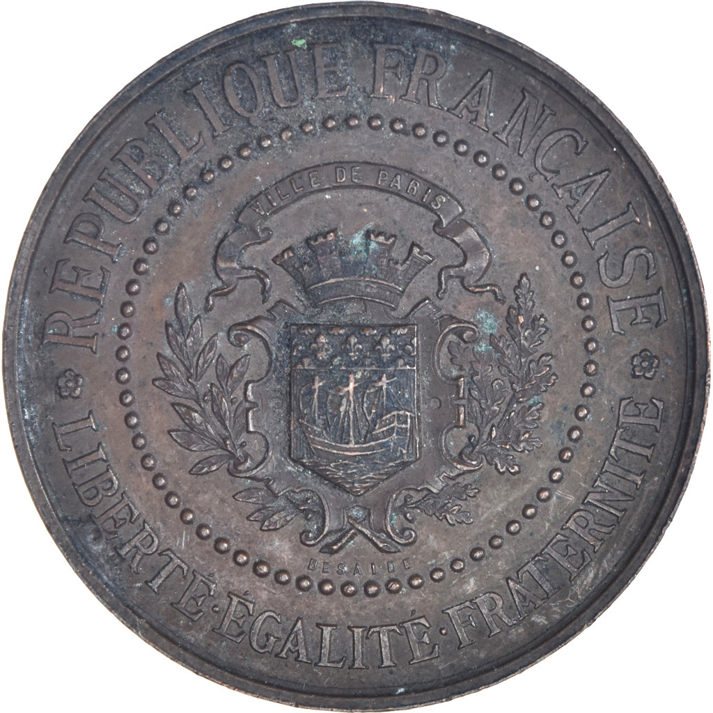 France, Medal, Assistance Publique, Bureau de Bienfaisance, Paris, 1888