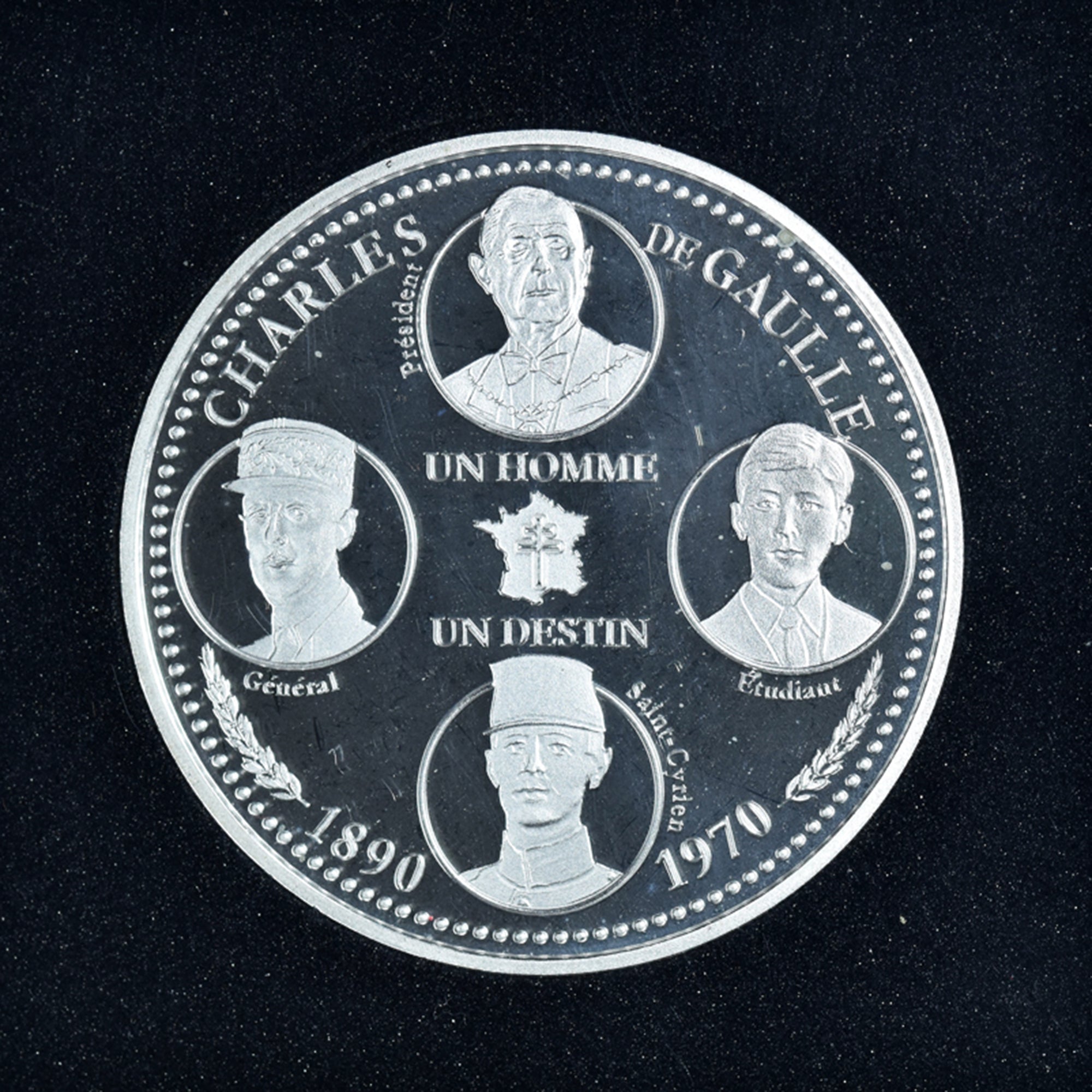 Frankrijk, Medaille, Charles de Gaulle, un Homme, un Destin, Politics, BE, FDC