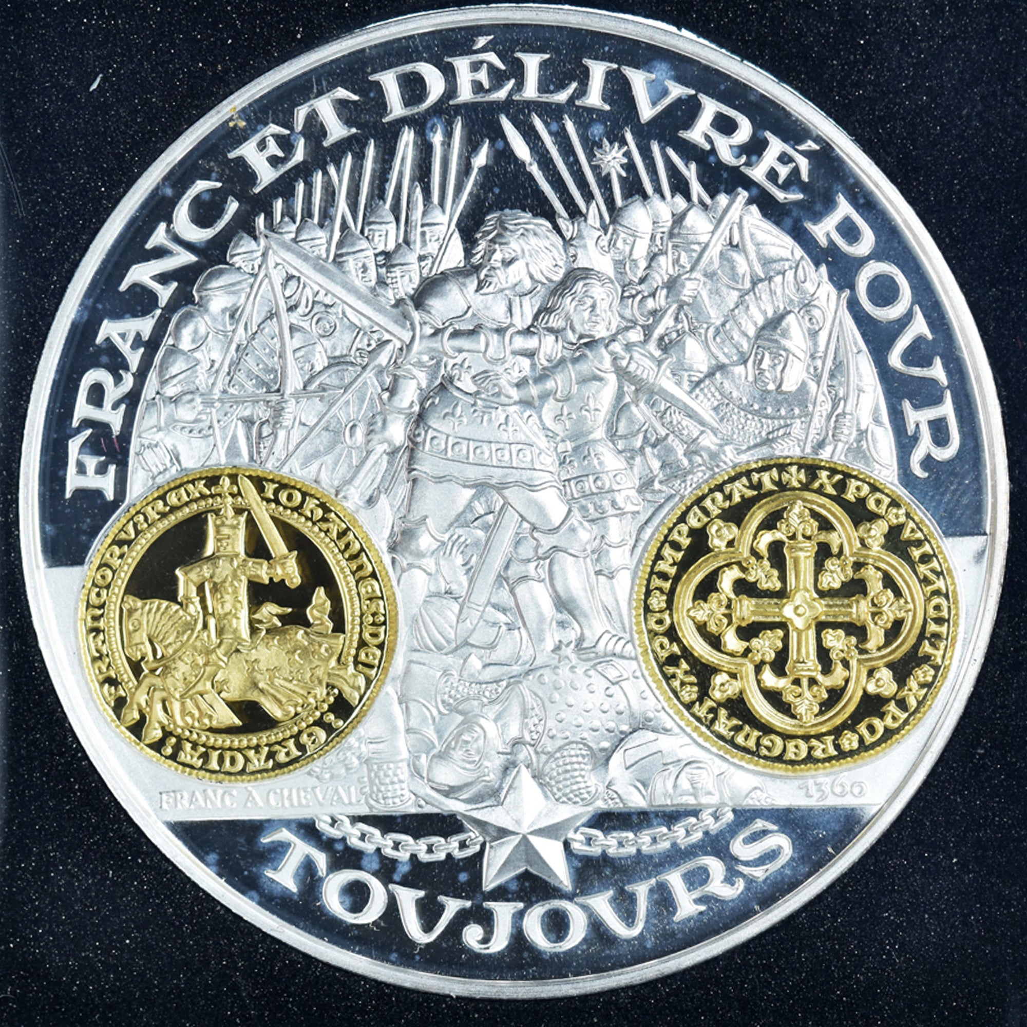France, Medal, Histoire Monétaire, Franc à Cheval, MS(65-70), Silver
