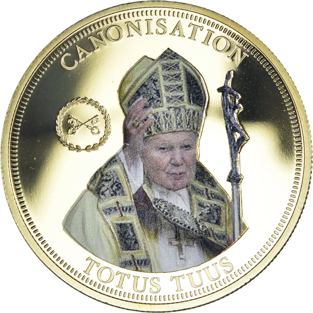 Coin, Great Britain, Canonisation, Crown, 2014, MS(65-70), Copper-Nickel Gilt