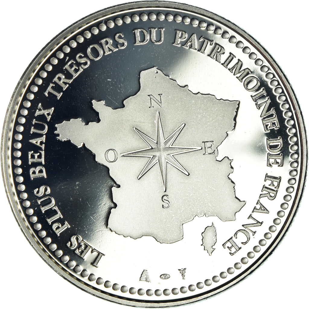 Francja, medal, Pyramide du Louvres, Paris, Patrimoine, MS(65-70), Pokryte