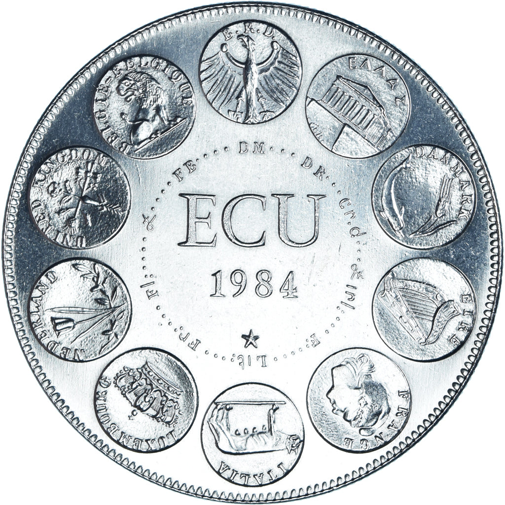 France, Médaille, Ecu Europa, Europe Assise, Politics, 1984, Rodier, FDC