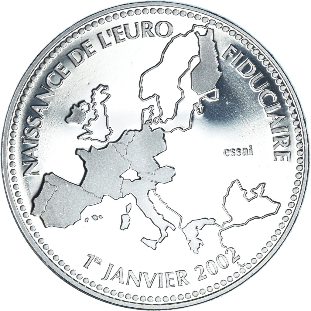 France, Médaille, L'Europe, Naissance de l'Euro Fiduciaire, Politics, 2002