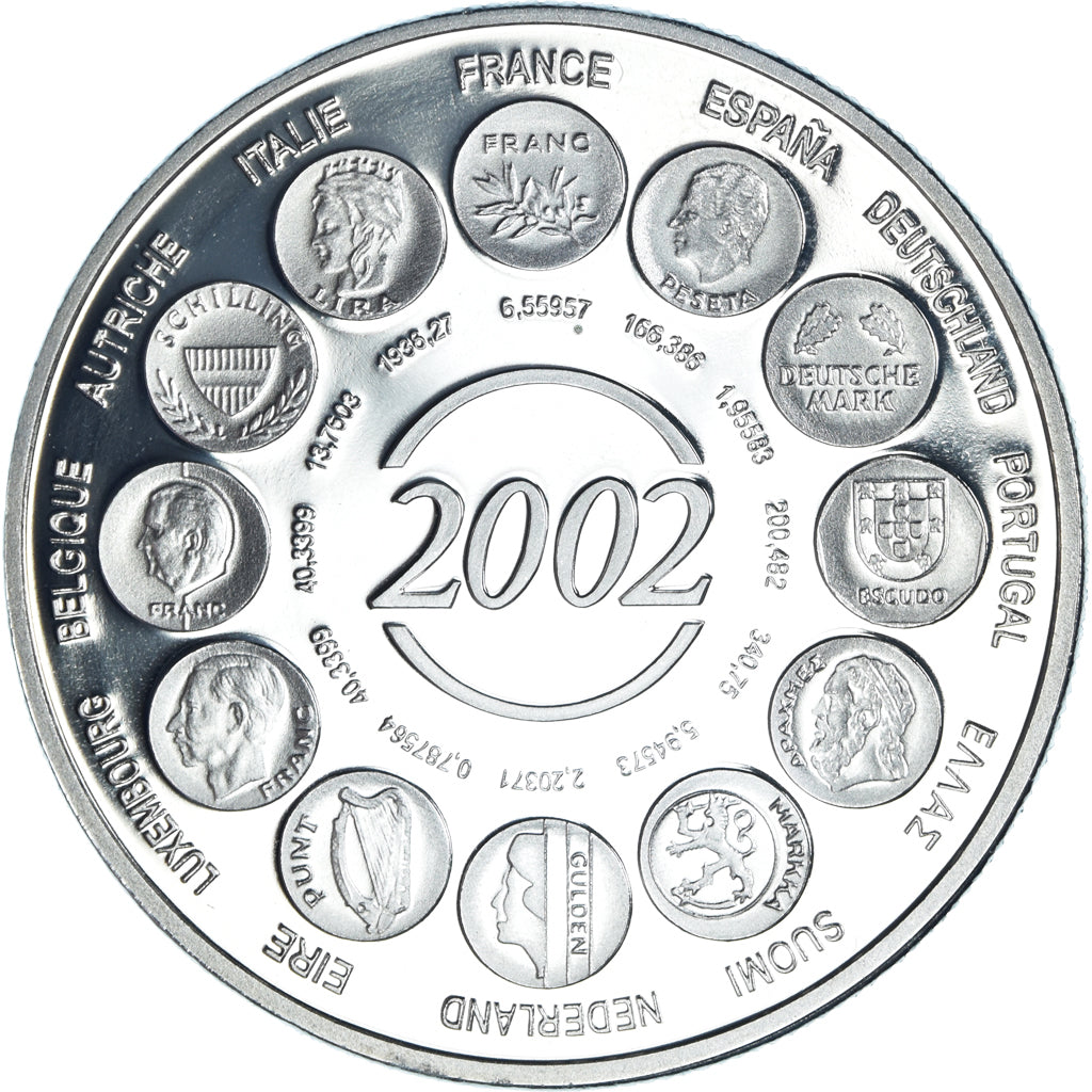France, Médaille, L'Europe, Naissance de l'Euro Fiduciaire, Politics, 2002