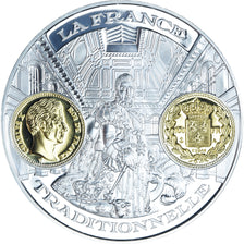France, Medal, Histoire Monétaire, 100 Francs Charles X, BE, MS(65-70), Silver