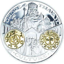 Francja, medal, 2000 Ans d'Histoire Monétaire, Denier de Charlemagne, BE