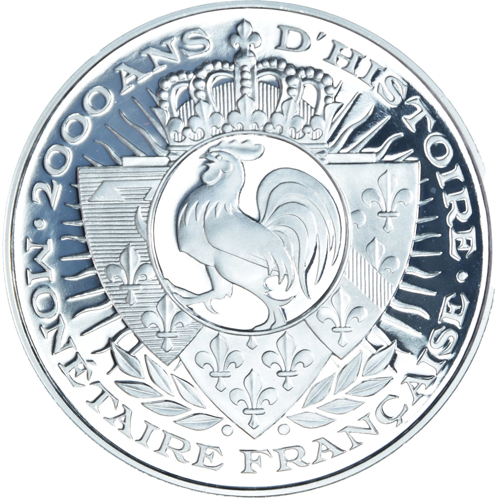 France, Medal, 2000 Ans d'Histoire Monétaire, Denier de Charlemagne, BE