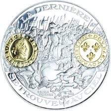 Francia, medalla, Histoire Monétaire, Double Tournois Henri III, BE, FDC, Plata
