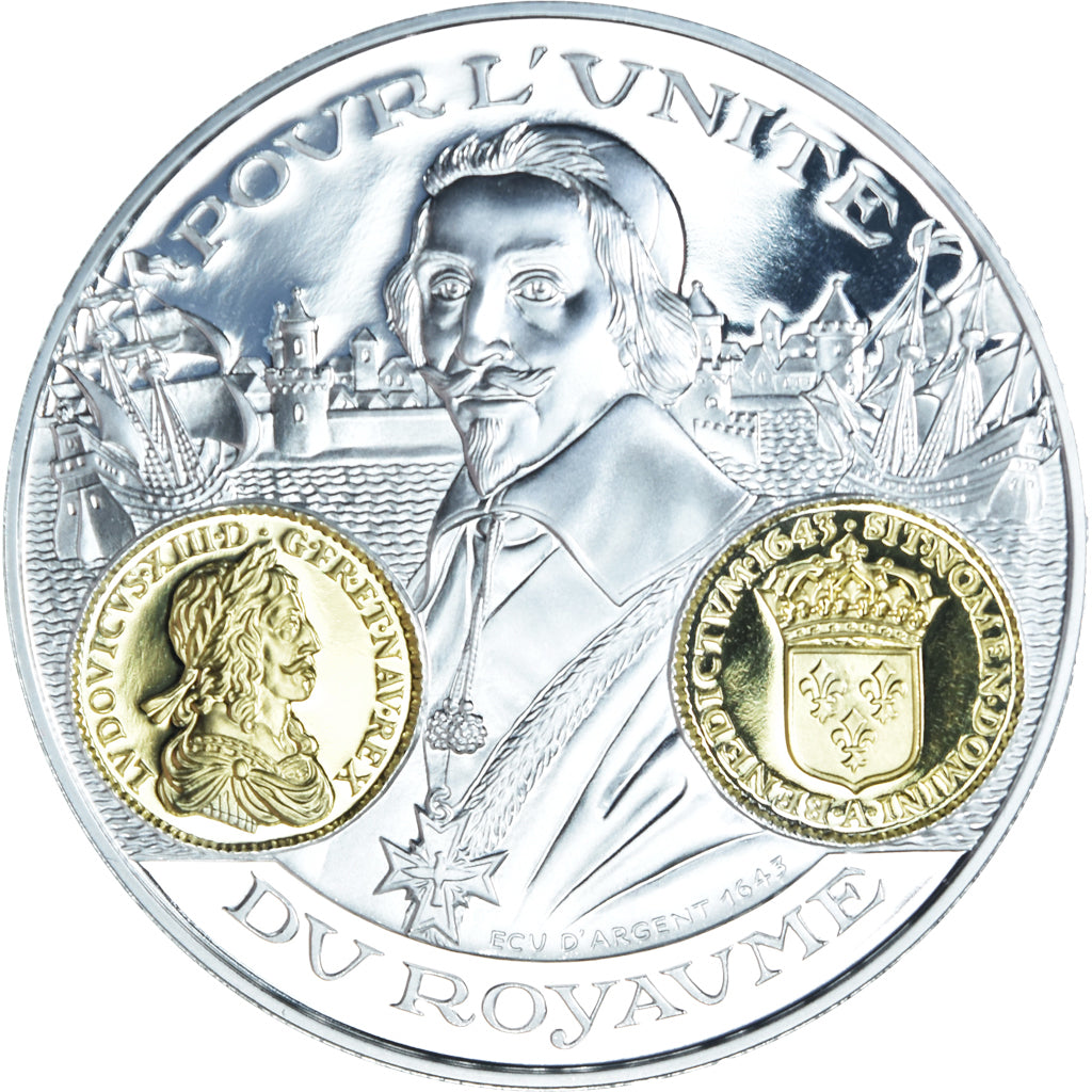 France, Medal, Histoire Monétaire, Ecu d'Argent, Louis XIII, BE, MS(65-70)