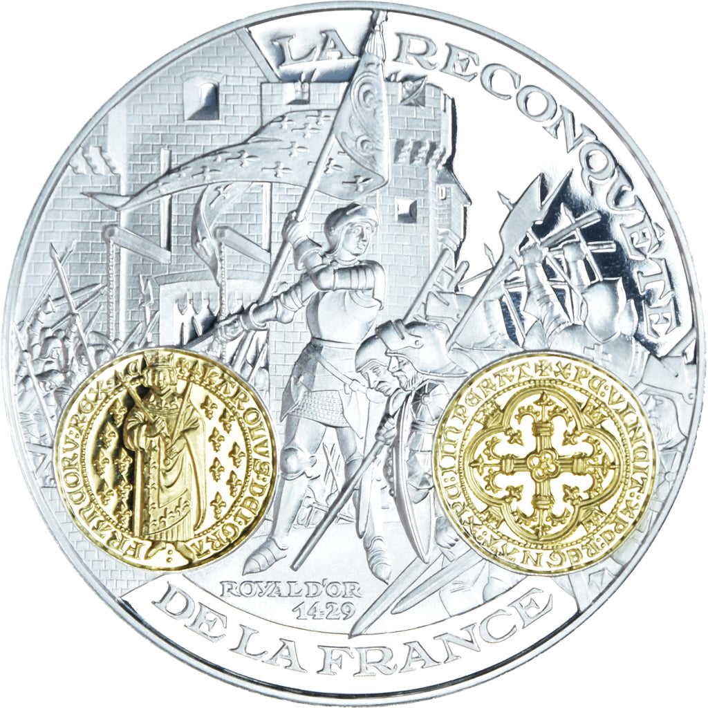 France, Medal, Histoire Monétaire, Royal d'Or, BE, MS(65-70), Silver