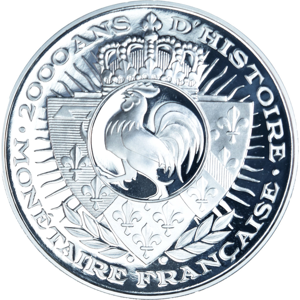 France, Medal, Histoire Monétaire, Franc à Cheval, BE, MS(65-70), Silver