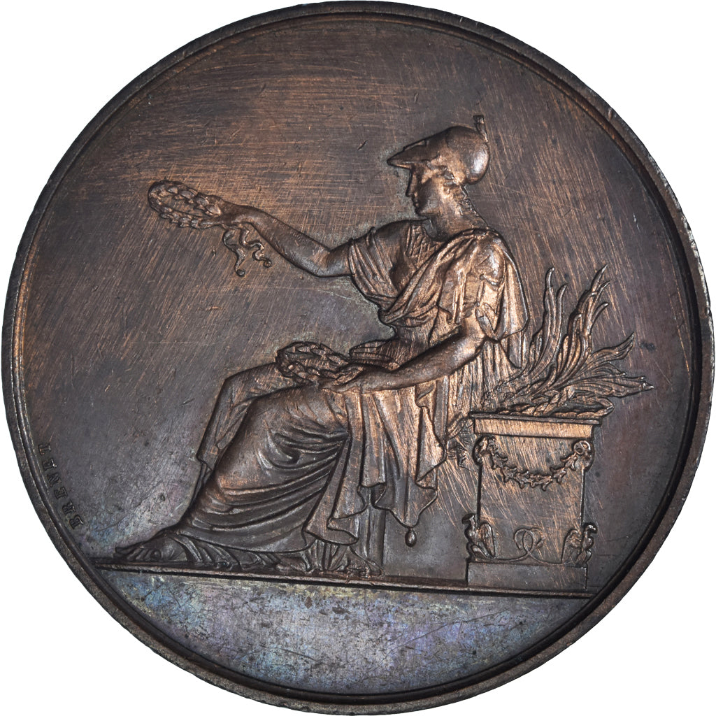 France, Medal, Industrie, Exposition de Toulouse, 1850, Brenet, MS(63), Copper