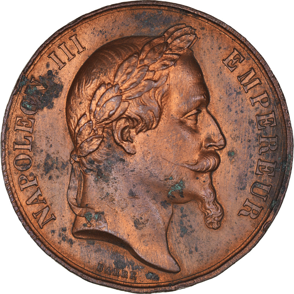 França, medalha, Napoléon III, Beaux-Arts, Industrie, Exposition de Toulouse