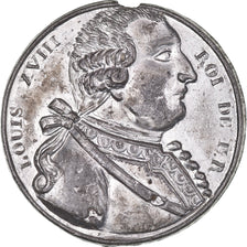 Francja, medal, Louis XVIII, Paix-Commerce, Historia, AU(50-53), Cyna