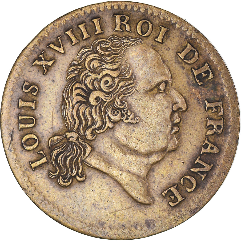 Francja, medal, Louis XVIII, Optimo Principi, Historia, AU(50-53), Mosiądz