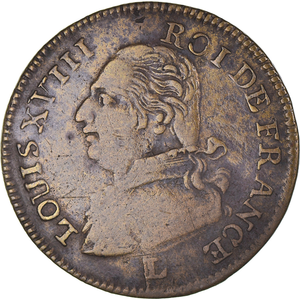 Francja, medal, Louis XVIII, La Justice, Nuremberg, Historia, VF(30-35)