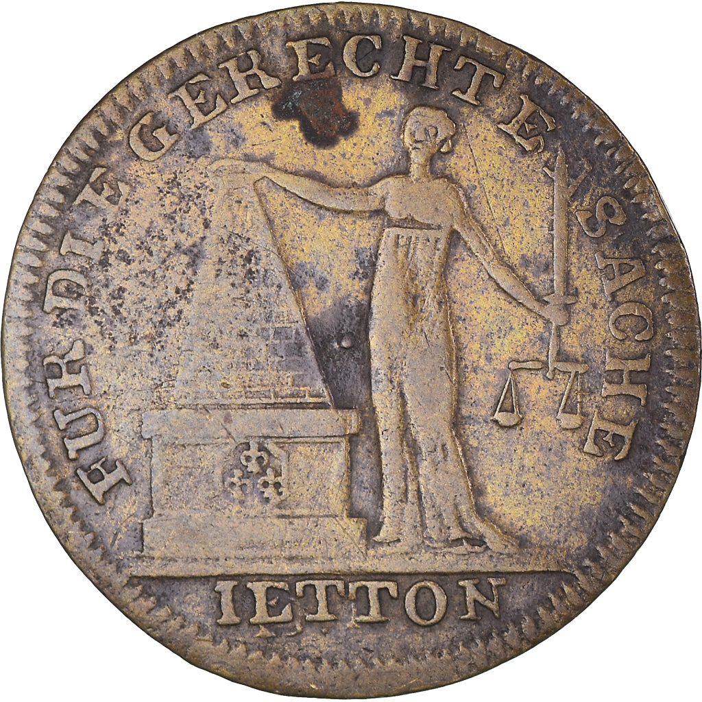 Francja, medal, Louis XVIII, La Justice, Nuremberg, Historia, VF(30-35)