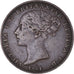 Moneda, Jersey, Victoria, 1/26 Shilling, 1861, MBC, Cobre, KM:2