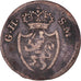 Moneda, Estados alemanes, HESSE-DARMSTADT, Ludwig X, Pfennig, 1819, BC+, Cobre