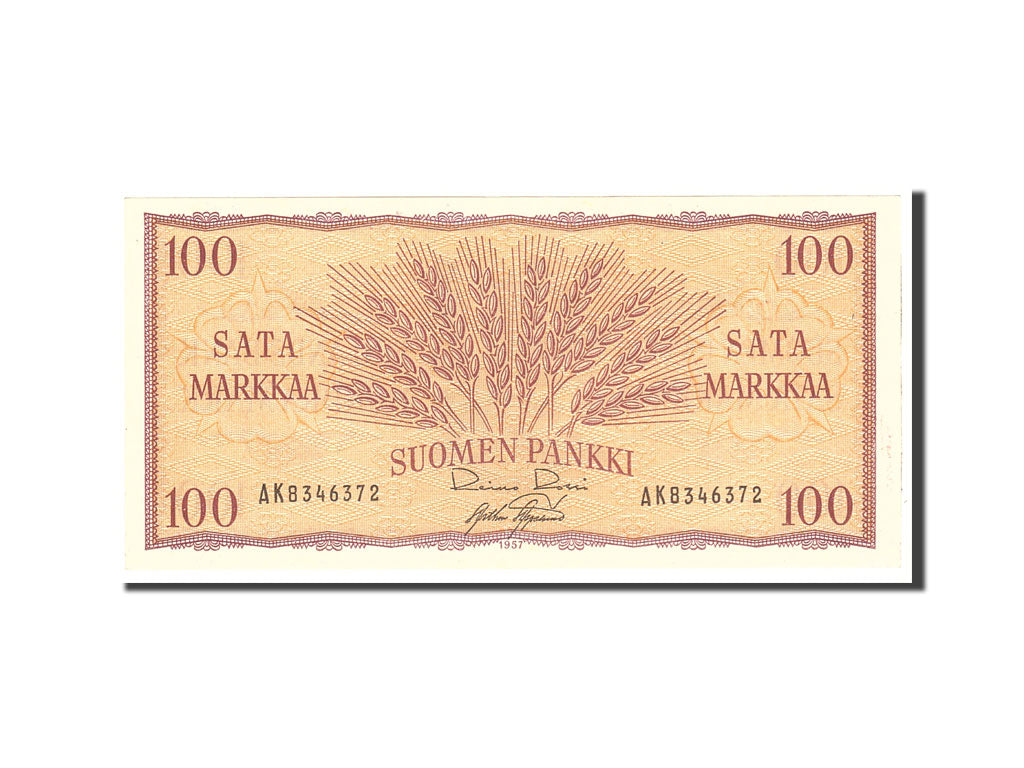 Finland, 100 Markkaa, 1957, KM:97a, Undated, UNC(63)