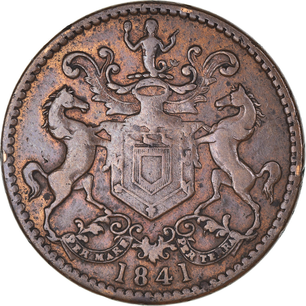 NEWFOUNDLAND, Halfpenny Token, Rutherford, 1841, S+, Kupfer