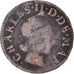 Moneta, Francia, Ardennes, Charles II, Denier Tournois, 1653, Charleville, MB