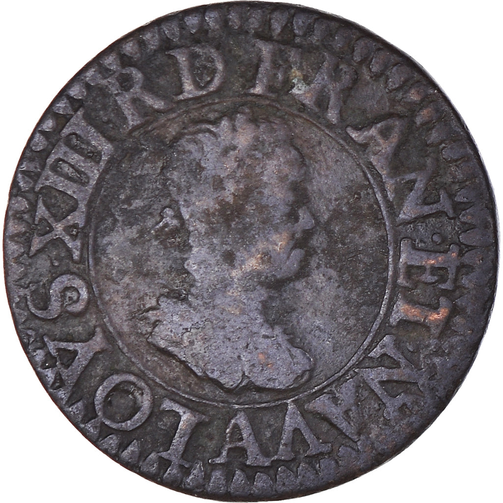 Monnaie, France, Louis XIII, Denier tournois, buste enfantin « petite