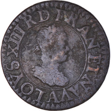 Monnaie, France, Louis XIII, Denier tournois, buste enfantin « petite