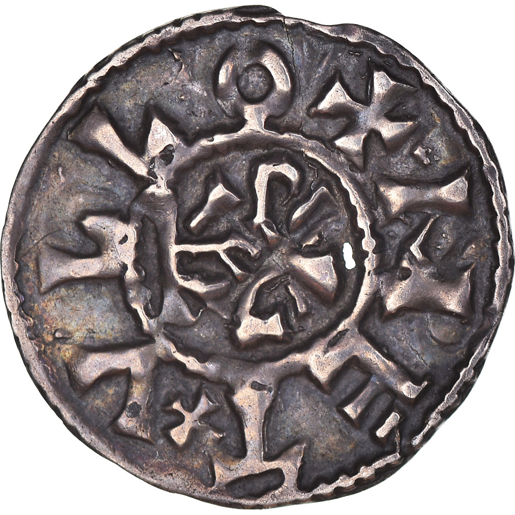 Monnaie, France, Charles II, Denier, Melle, TTB+, Argent, Prou:692-697