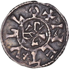 Monnaie, France, Charles II, Denier, Melle, TTB+, Argent, Prou:692-697
