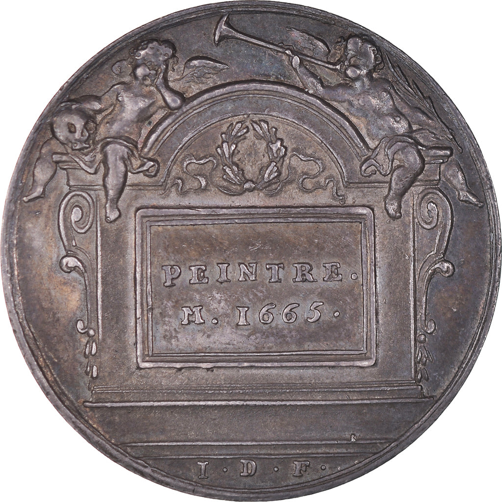 France, Token, Nicolas Poussin, Peintre, History, 1665, Dassier, MS(63), Silver