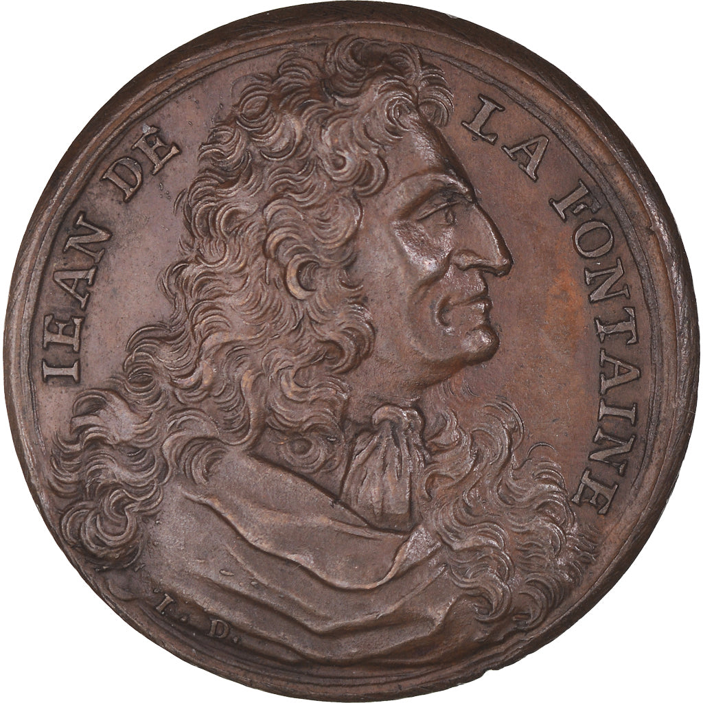 Frankreich, betaalpenning, Jean de la Fontaine, Académie Francoise, Poëte