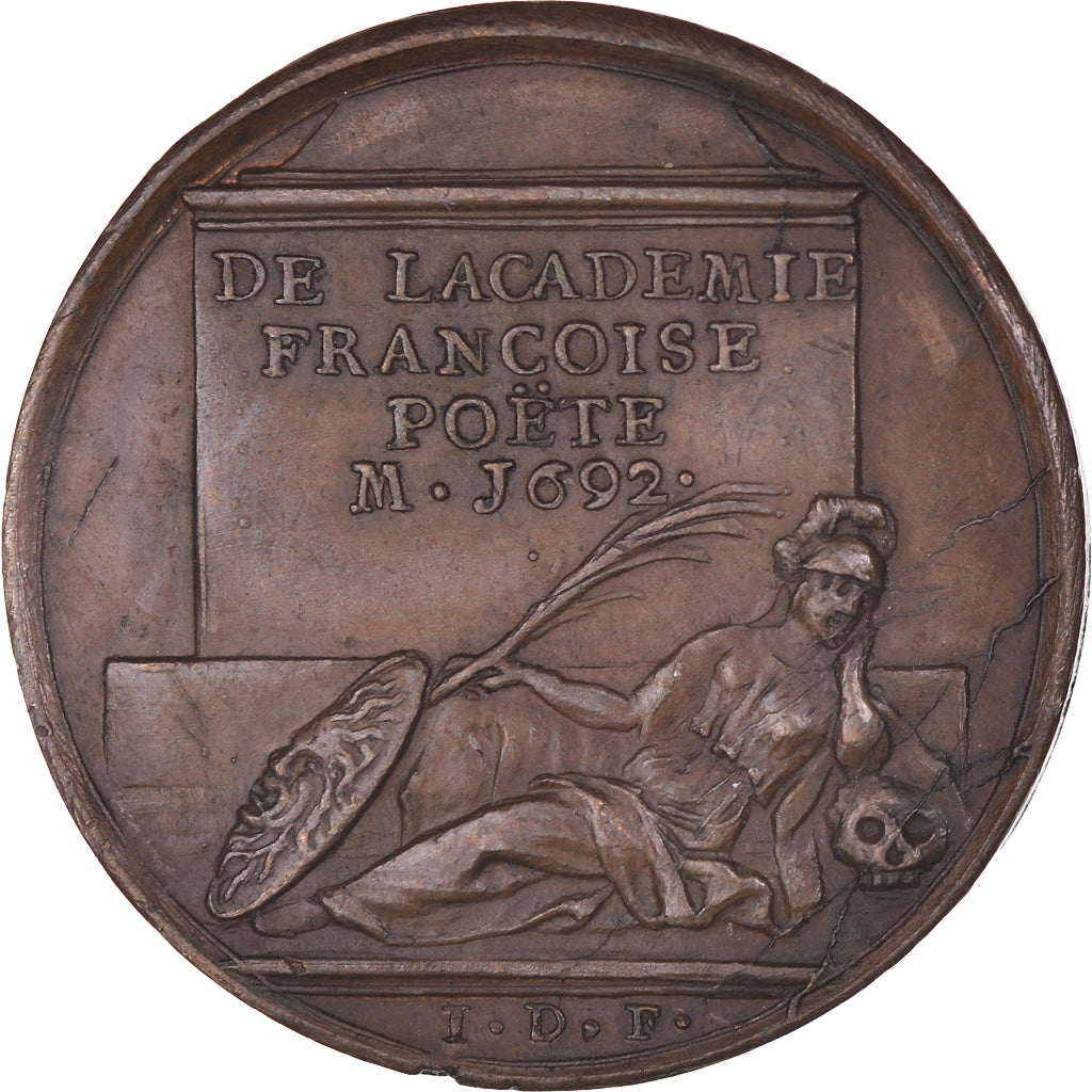 Frankreich, betaalpenning, Jean de la Fontaine, Académie Francoise, Poëte