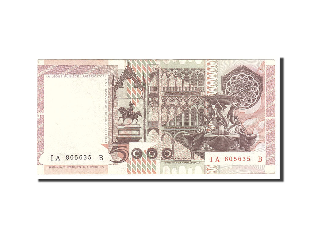 Italy, 5000 Lire, 1979, KM:105a, 1979-03-09, EF(40-45)