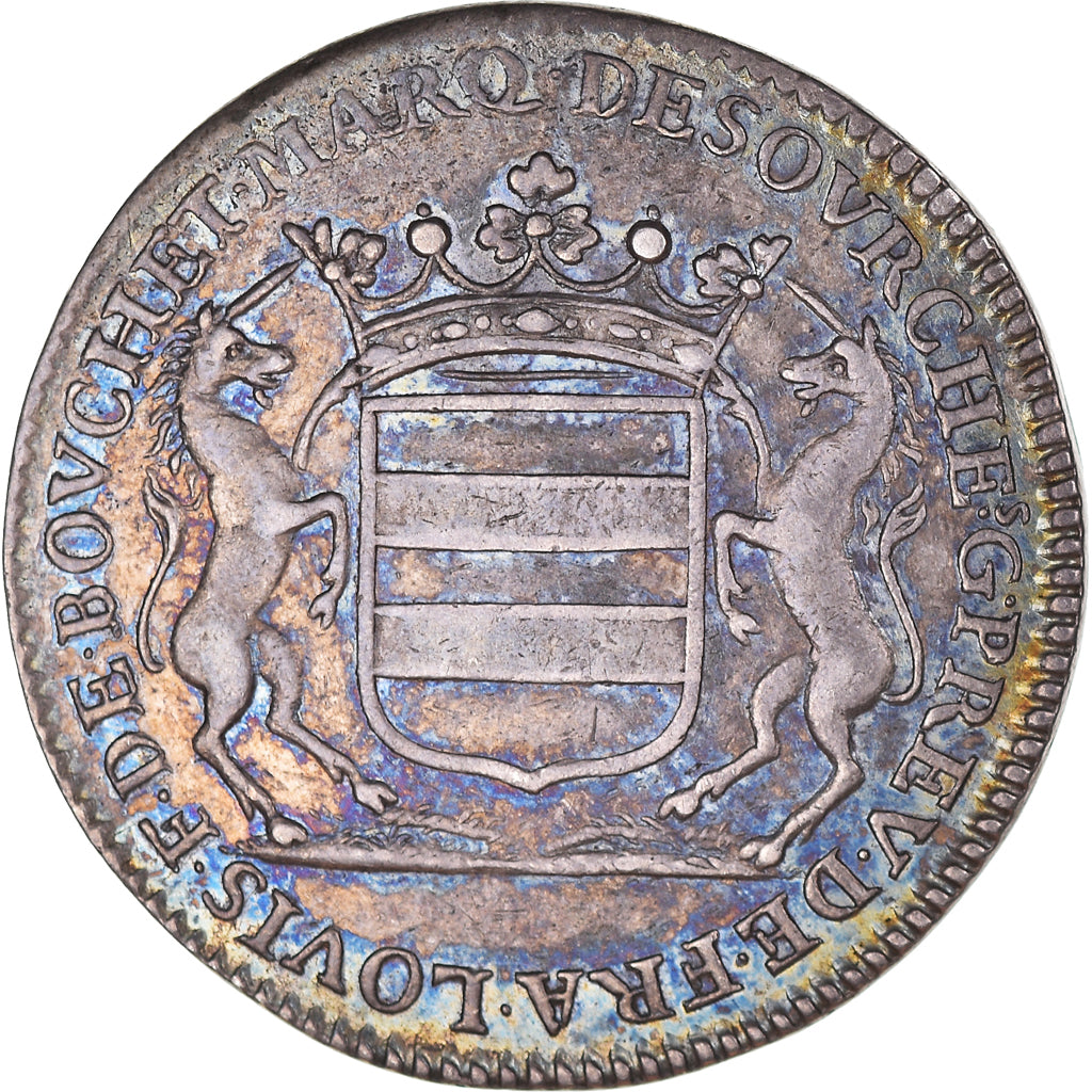 France, Jeton, Anjou, Noblesse, Louis-François du Bouchet, History, 1686, SUP+