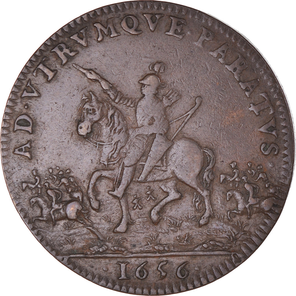 France, Jeton, Royal, Louis XIV, Picardie, Noblesse et Villes, Péronne, 1656