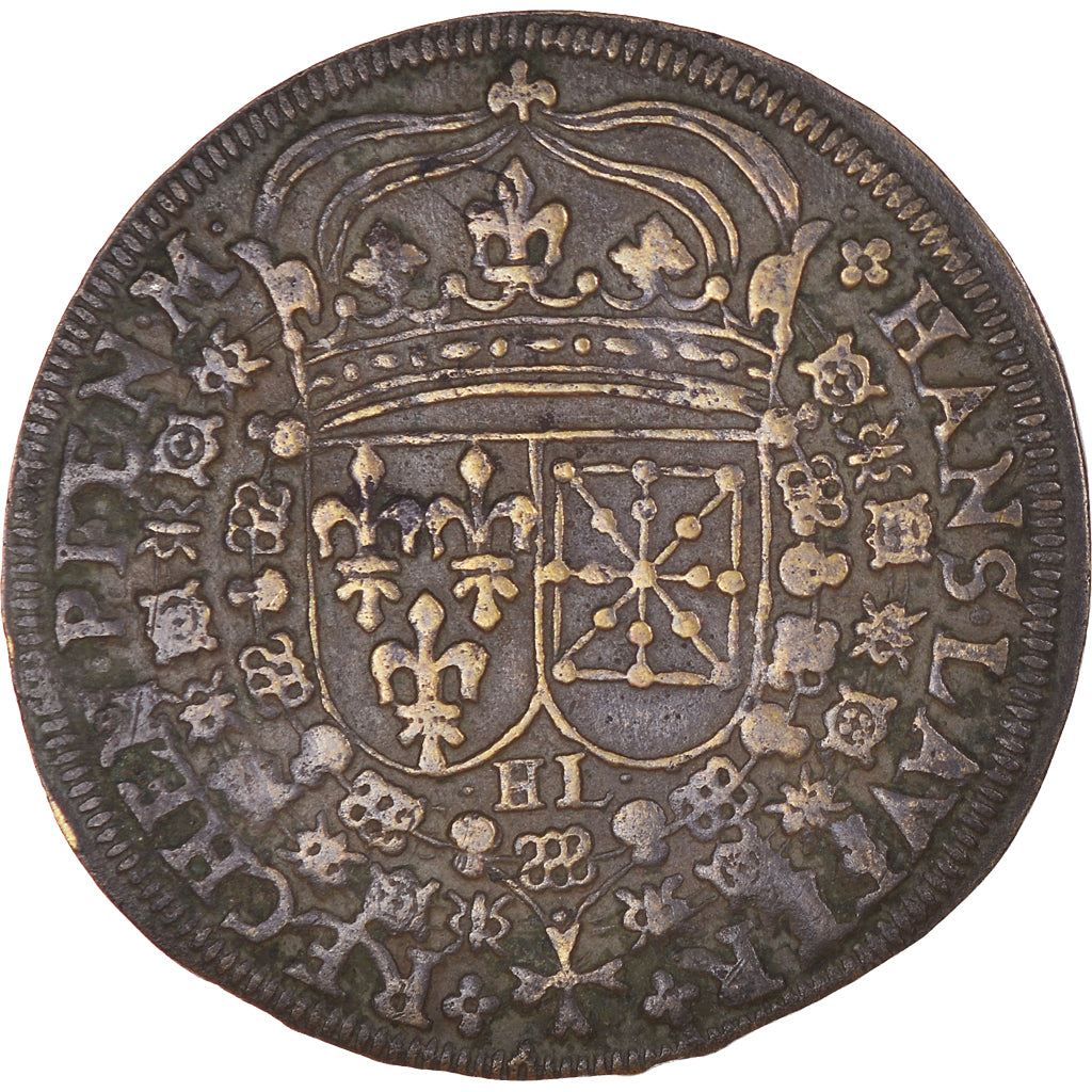 Francja, Token, Królewskie, Ludwik XIII, Hans Laufer, Historia, AU(50-53)