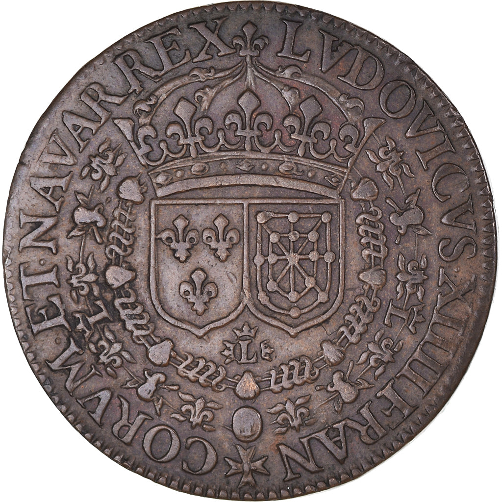 Francia, zeton, Picardie, Louis XIV, Ville d'Amiens, History, MBC+, Cobre