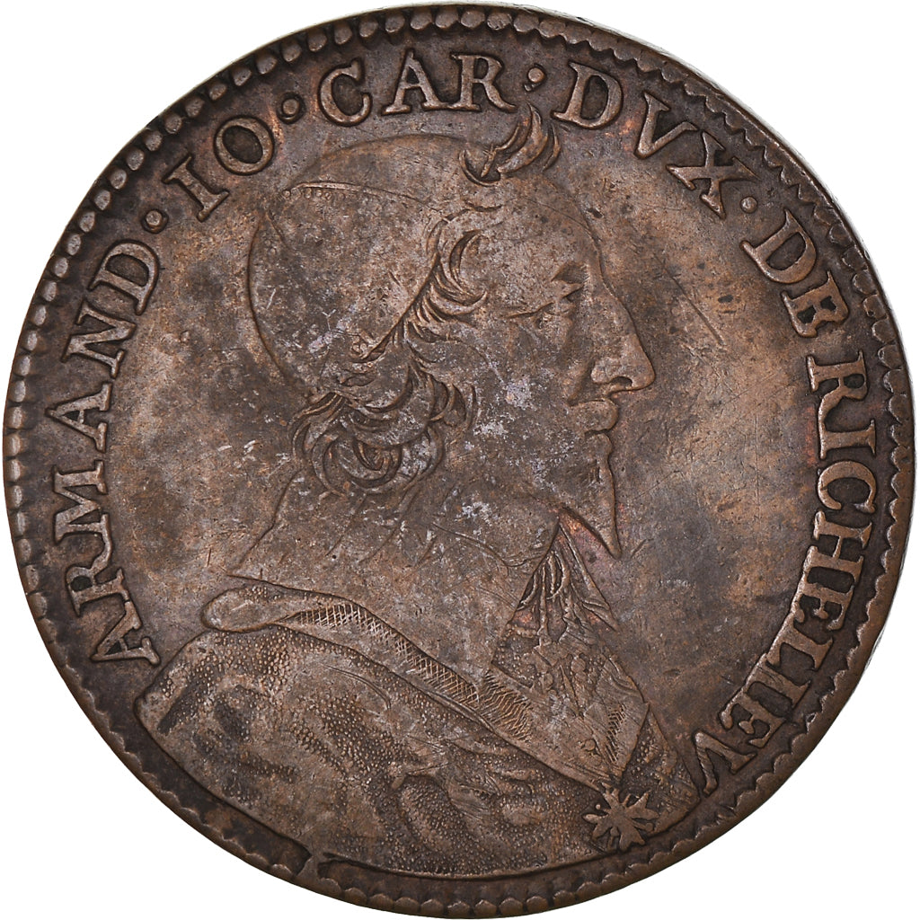 Francia, zeton, Royal, Armand Du Plessis Cardinal de Richelieu, History, 1636