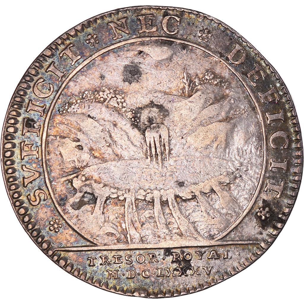 Francja, Token, Louis XIV, Trésor Royal, Historia, 1685, AU(50-53), Srebro
