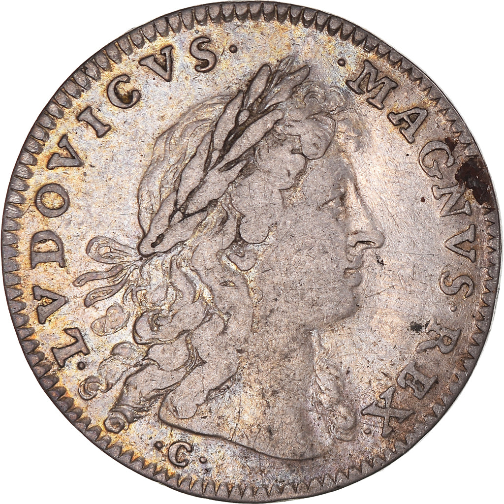 France, Token, Louis XIV, Trésor Royal, History, 1680, Pedigree, EF(40-45)
