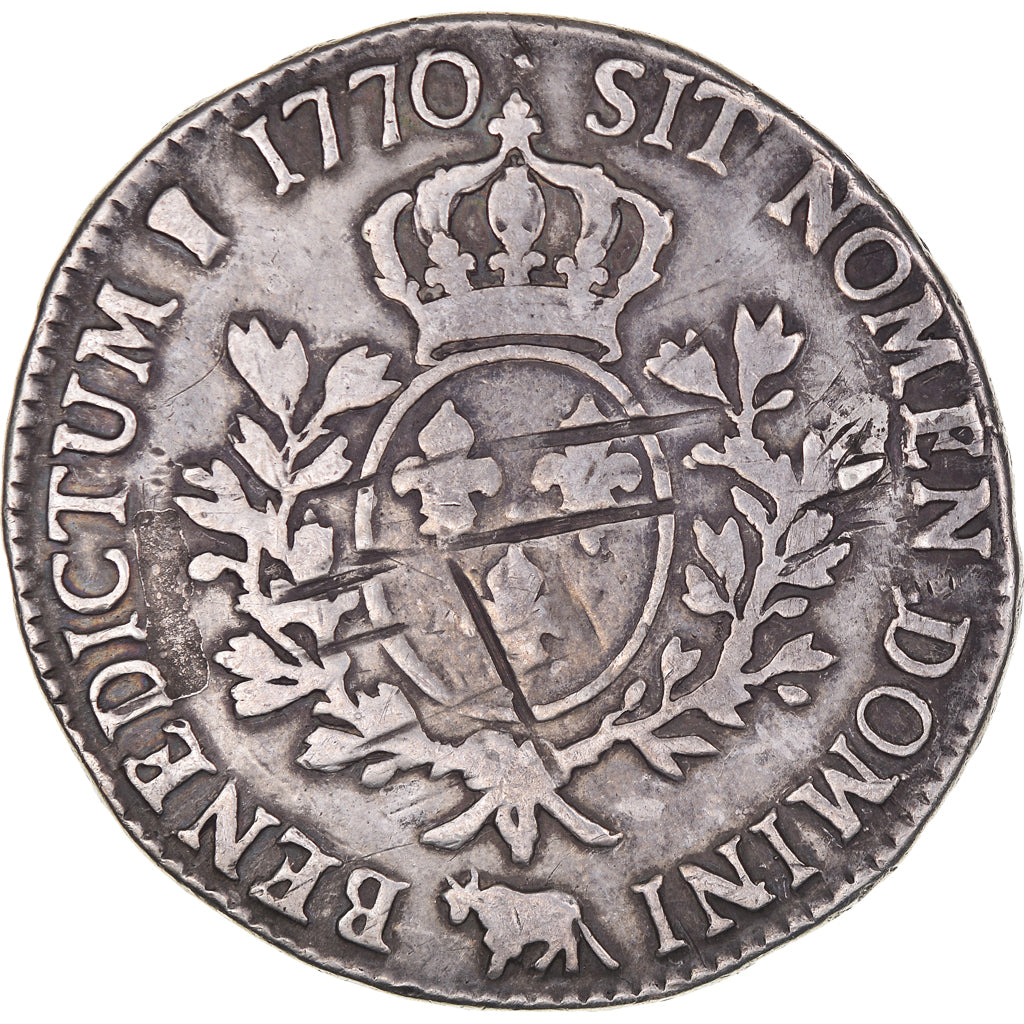 Coin, France, Louis XV, Écu de Béarn au bandeau, Ecu, 1770, Pau, VF(30-35)
