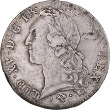 Monnaie, France, Louis XV, Écu au bandeau, Ecu, 1763/2, Bayonne, TTB, Argent