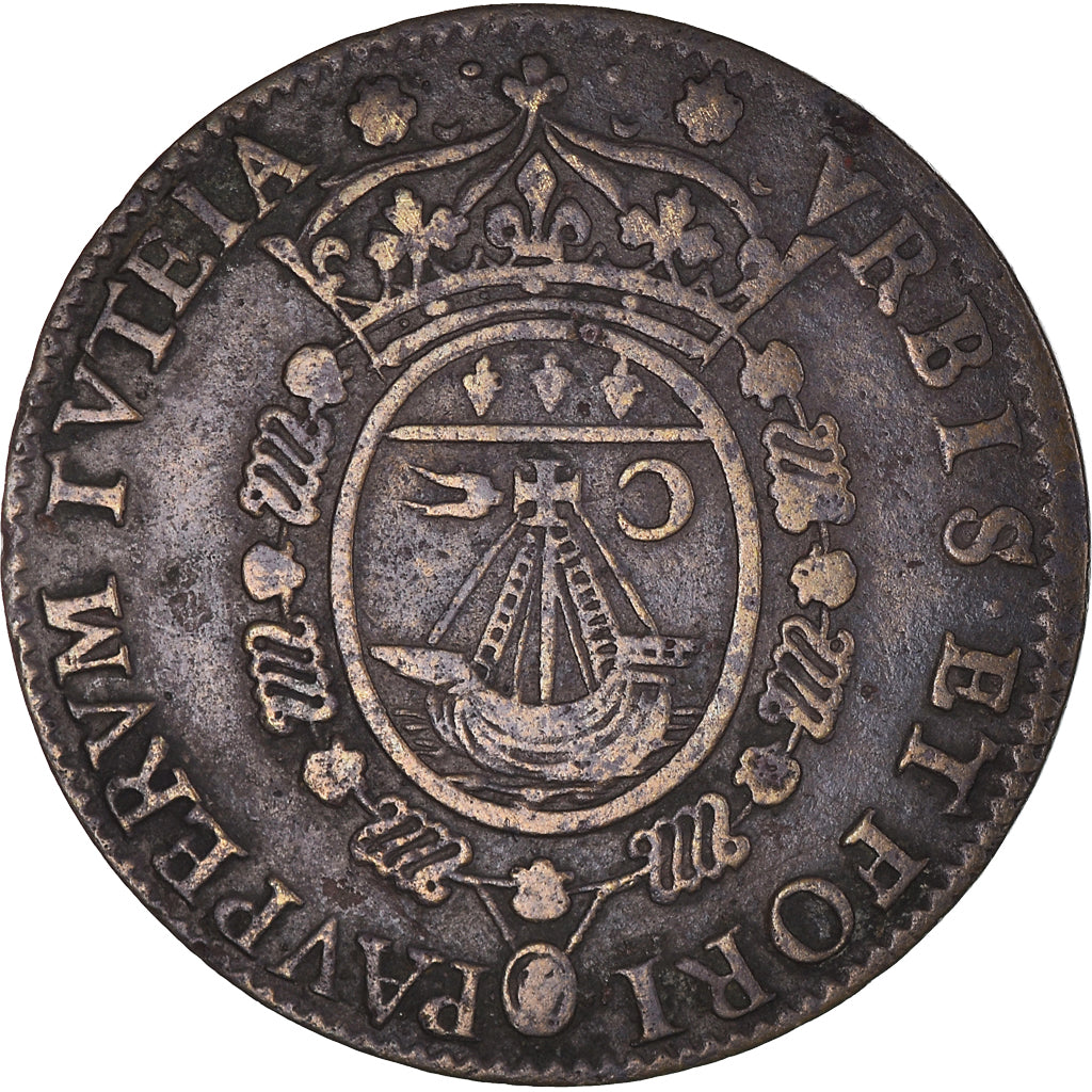 Francia, zeton, Ile de France, J. de Faverolles, Receveur Général des Pauvres