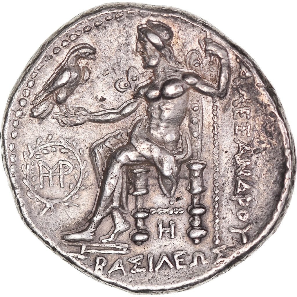Coin, Alexander III, Tetradrachm, 323-317 BC, Babylon, AU(55-58), Silver