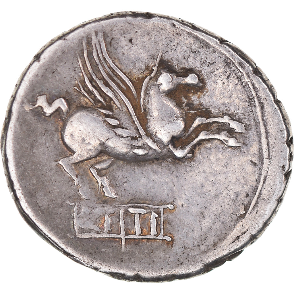 Münze, Titia, Denarius, Roma, SS+, Silber