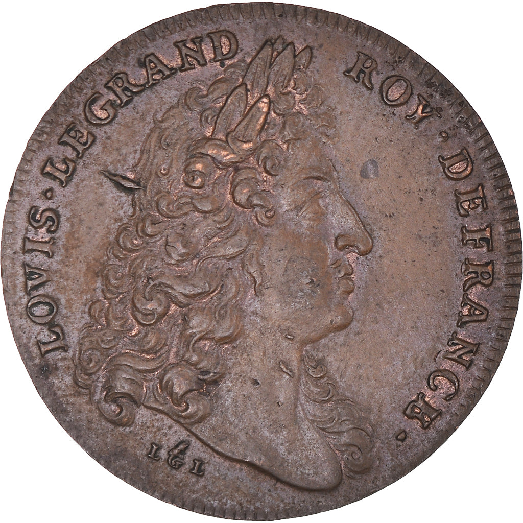 France, Jeton, Louis XIV, Extraordinaire des Guerres, History, LGL, TTB+