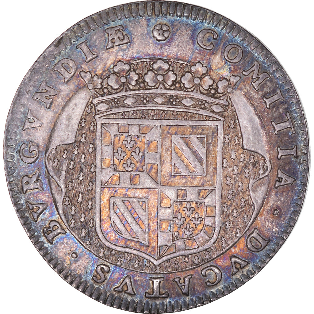 France, Token, Louis XIV, Etats de Bourgogne, History, 1657, MS(63), Silver