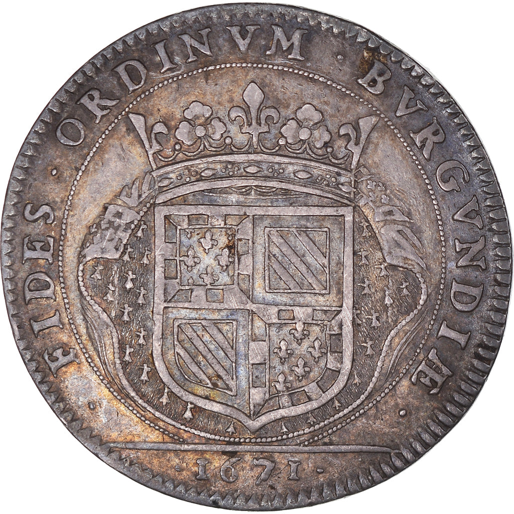 Frankreich, betaalpenning, Louis XIV, Etats de Bourgogne, History, 1671, VZ