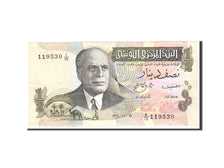 Tunisia, 1/2 Dinar, 1973, KM:69a, 1973-10-15, EF(40-45)